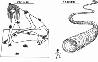 David Shrigley, ‘Picnic’ and ‘Career’.