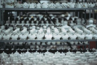 Ceramics in one of the Anren warehouses