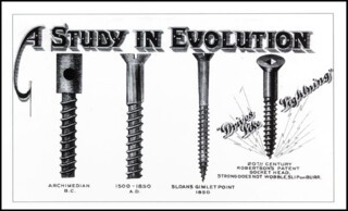 An advertisement from 1909 for Robertson socket head screws.