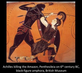 Achilles killing the Amazon Penthesileia