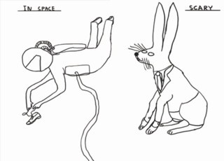 David Shrigley, ‘In Space’ and ‘Scary’.
