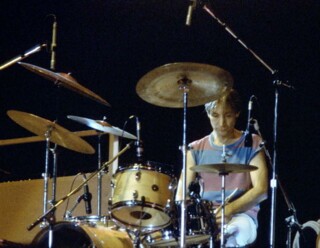 Charlie Watts at the drums in Syracuse, New York, November 1981. Photograph by Graham Wiltshire/Redferns