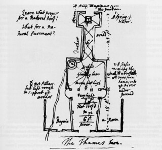 A sketch Pope made of his grotto in January 1740