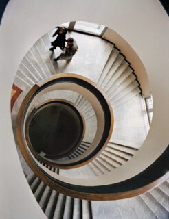 Richard Pare’s photograph of a staircase in a housing scheme for the Cheka in Ekaterinburg, built by Antonov, Sokolov and Tumbasov.
