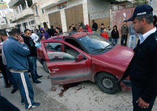 Juliano’s car at the scene of the murder, 4 April 2011.