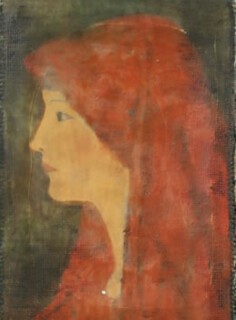 An embroidery ‘Fabiola’ with wax coating