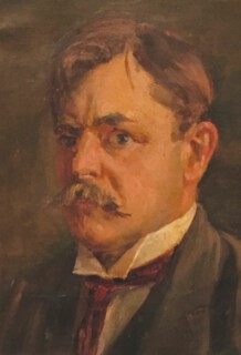 untitled self-portrait by Frederick Swynnerton (c.1910)