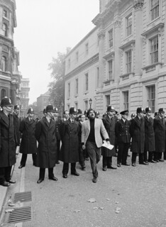 Ali on the march against the Vietnam War, London, 17 March 1968.