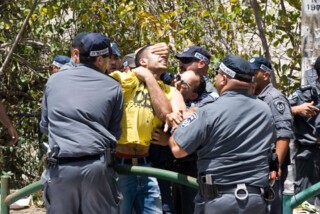 A Palestinian Protester at Haifa University