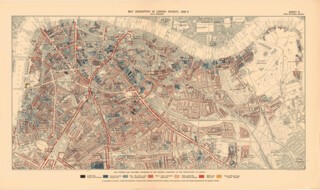 Charles Booth’s map of the inner southern district of London, with darker colours demarcating the poorest areas.