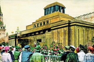 Lenin Mausoleum by Isaak Brodsky (1924).