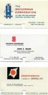 Business cards collected by Ed Grothus