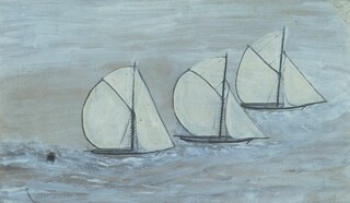 Alfred Wallis’s undated ‘Three Sailing Boats’.