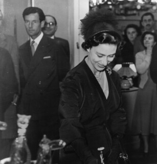 Princess Margaret, followed by Peter Townsend, in 1953.