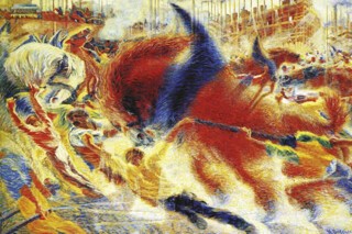 Umberto Boccioni, ‘The City Rises’ (1910–11).