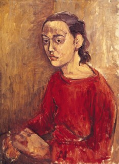 ‘Self-portrait in Red’ (c. 1955) by Eva Frankfurther
