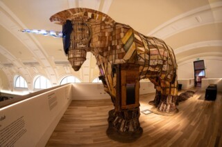 Trojan Unicorn by Becky Minto (designer), Scott Bisset (build and design) and Kate Bonney (Lighting designer). Photo by Bart Masiukiewicz