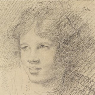 Ida Nettleship sketched by Augustus John (c.1900)