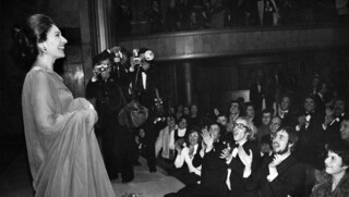 Maria Callas after a recital at the Théâtre des Champs-Élysées, Paris 1973. Photo © Granger Historical Picture Archive / Alamy 