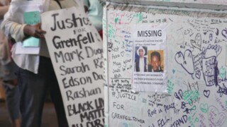 Marjorie Vital missing poster, with Mark Duggan placard