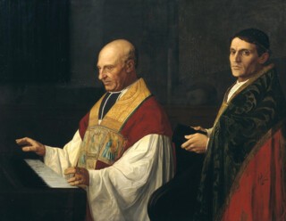 ‘Rehearsing the Service’ by Alphonse Legros (1870)