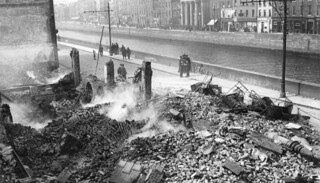 Dublin Quays after the Easter Rising.