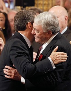 Claude Lanzmann and Nicolas Sarkozy