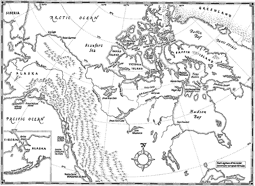 Map from ‘The Quest for the Northwest Passage’