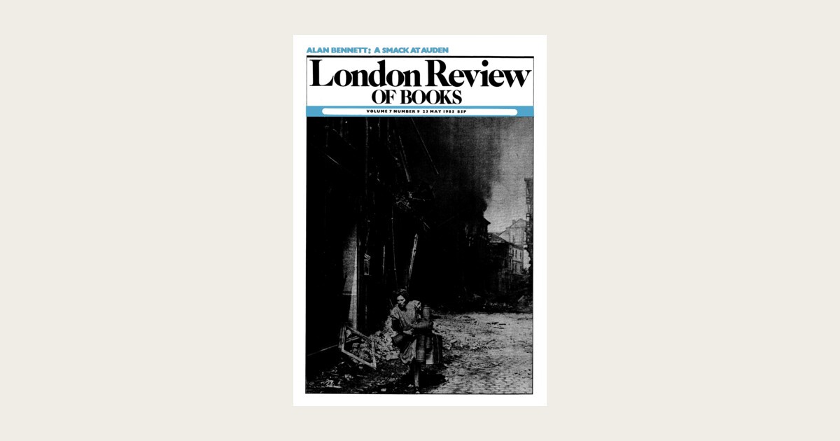 Alan Bennett The Wrong Blond Lrb 23 May 1985